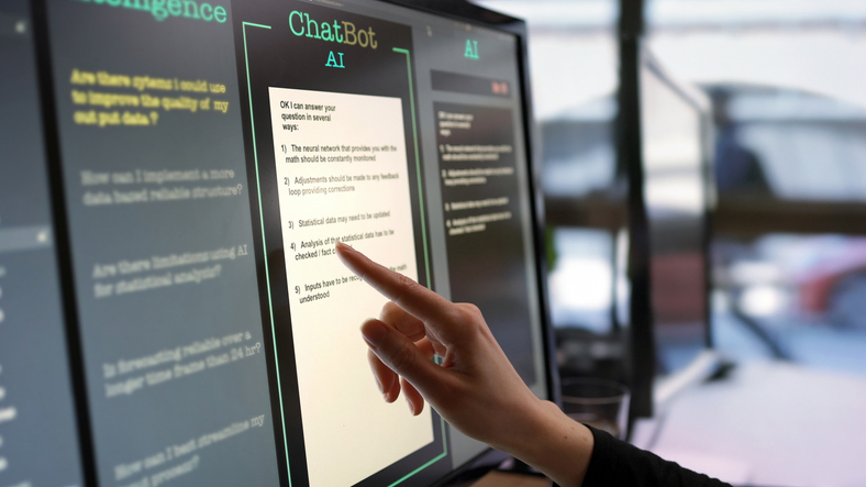 Artificial intelligence touch screen